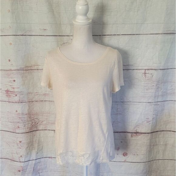 Sundance Linen Loves Lace Top Size Small - Picture 1 of 4